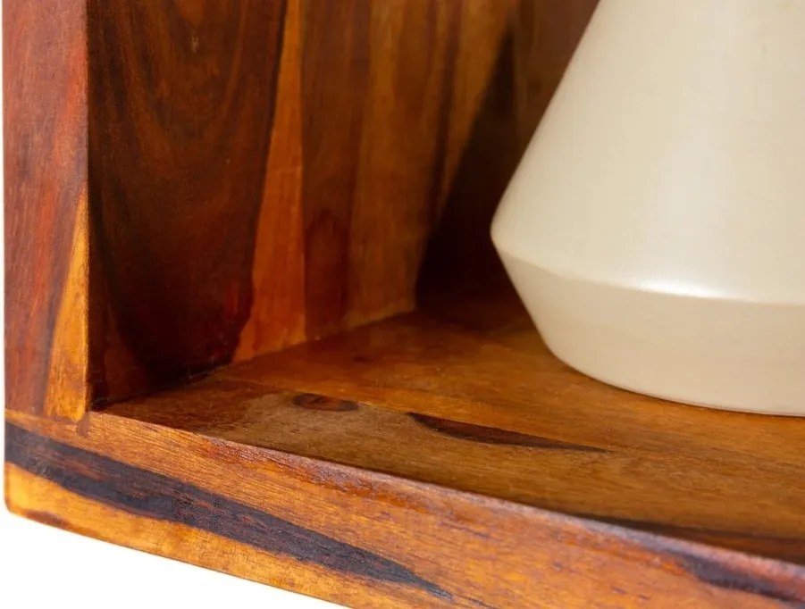 Set 3 rafturi de perete din lemn masiv Sheesham, HEMINGWAY