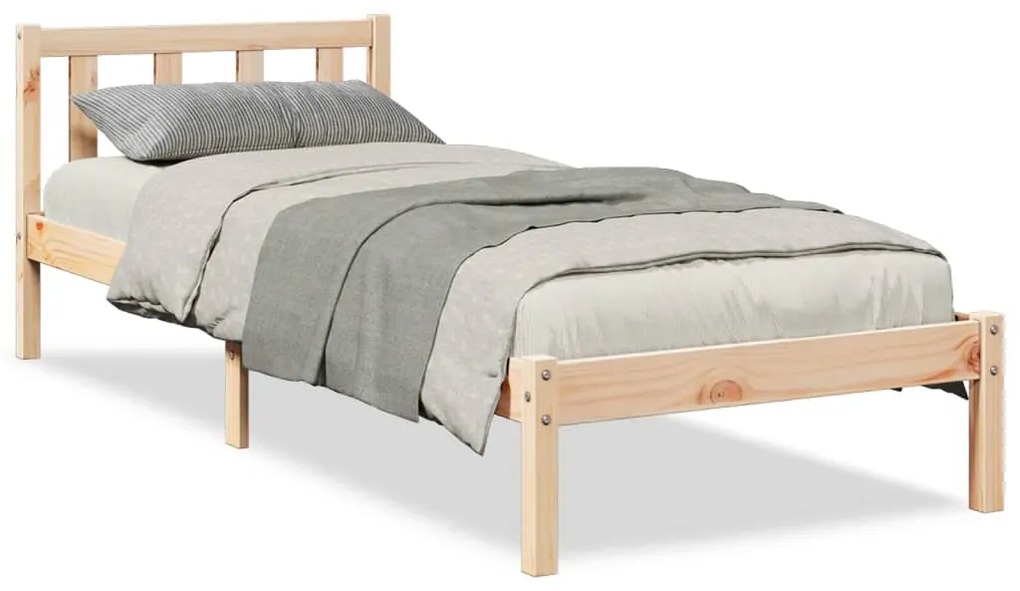 852428 vidaXL Cadru de pat foarte lung fără saltea, 80x210 cm, lemn masiv pin