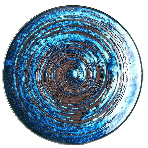 Farfurie din ceramică MIJ Copper Swirl, ø 29 cm, albastru