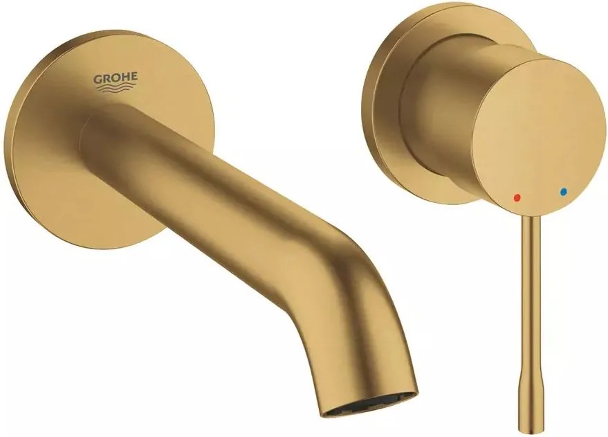 Baterie lavoar incastrata Grohe Essence 18 cm auriu periat Cool Sunrise fara corp ingropat