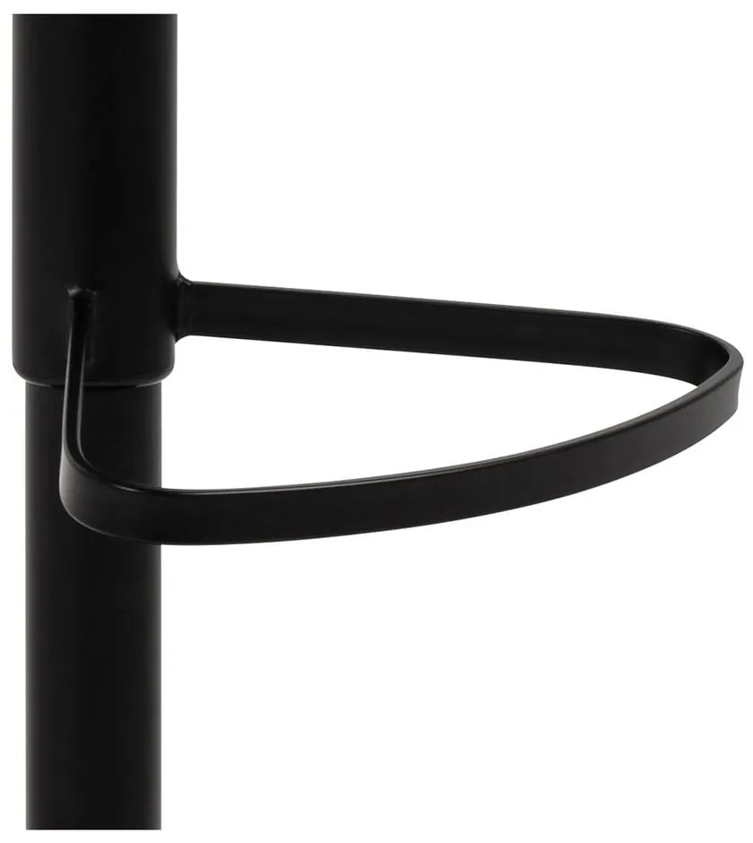 Scaun de bar negru/gri cu înălțime ajustabilă (înălțime șezut 55 cm) Patricia – Actona
