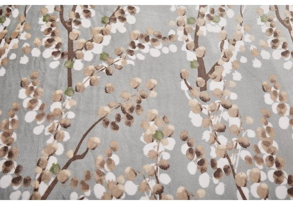 Lenjerie de pat gri din micropluș/cocolino pentru pat de o persoană 140x200 cm Branches – My House