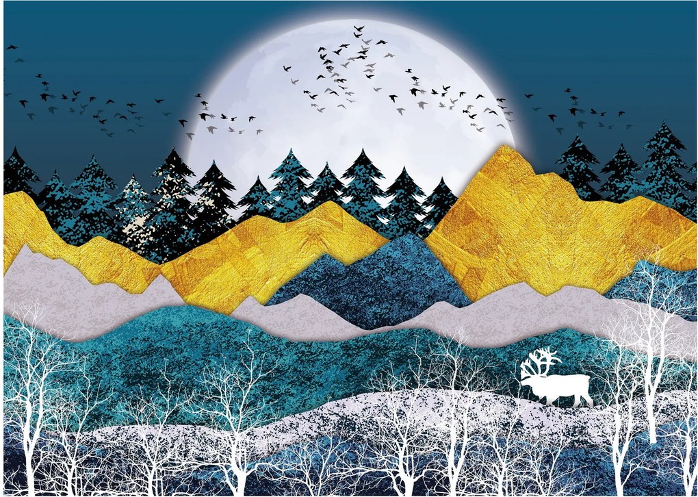 Tablou pe sticlă - Peisaj polar (70x50 cm)