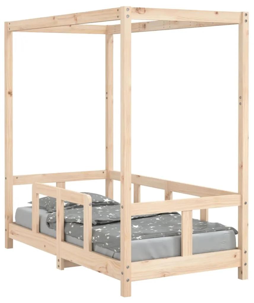 834510 vidaXL Cadru de pat pentru copii, 70x140 cm, lemn masiv de pin