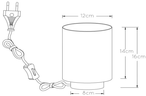 Lampă de masă SUZY 1xE14/40W/230V neagră Lucide 45588/01/30