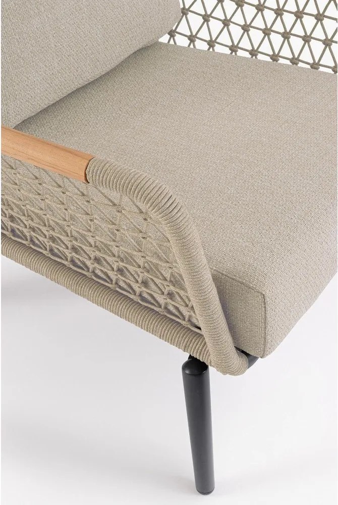 Fotoliu de grădină maro deschis din metal Eulero – Bizzotto