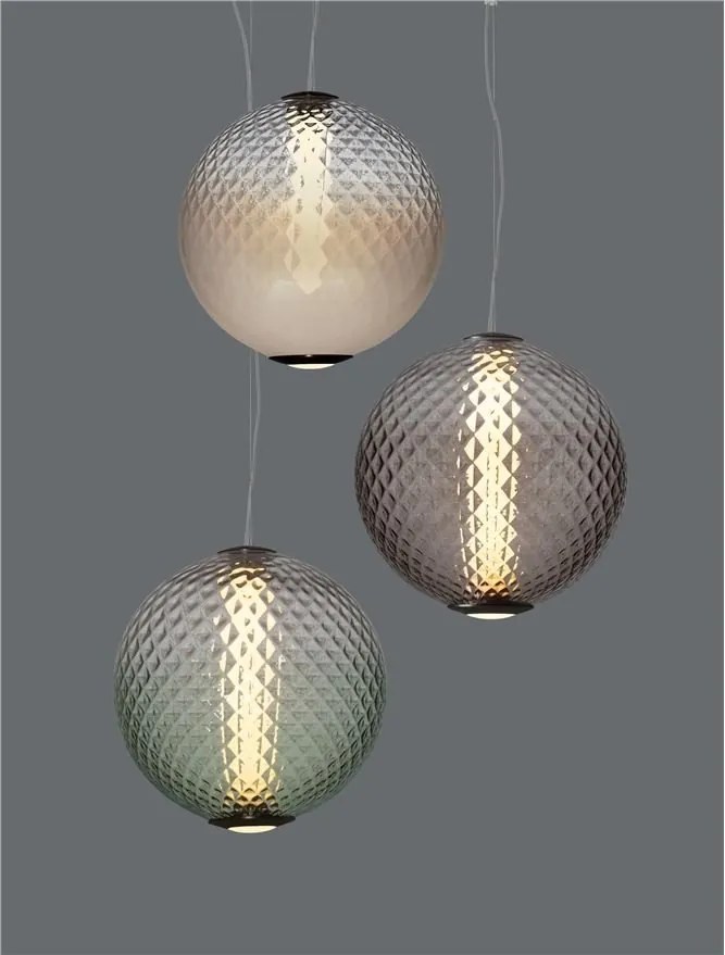 Lustra, Pendul LED, Sticla Verde, AORA, NVL-9191246