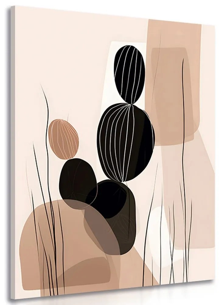 Tablou forme abstracte botanice de cactus