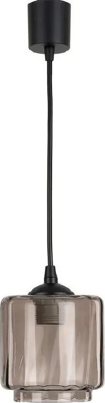BRILAGI - Lustră LED suspendată pe cablu R GLASS 1xE27/60W/230V Ø 15 cm negru / bej fumuriu