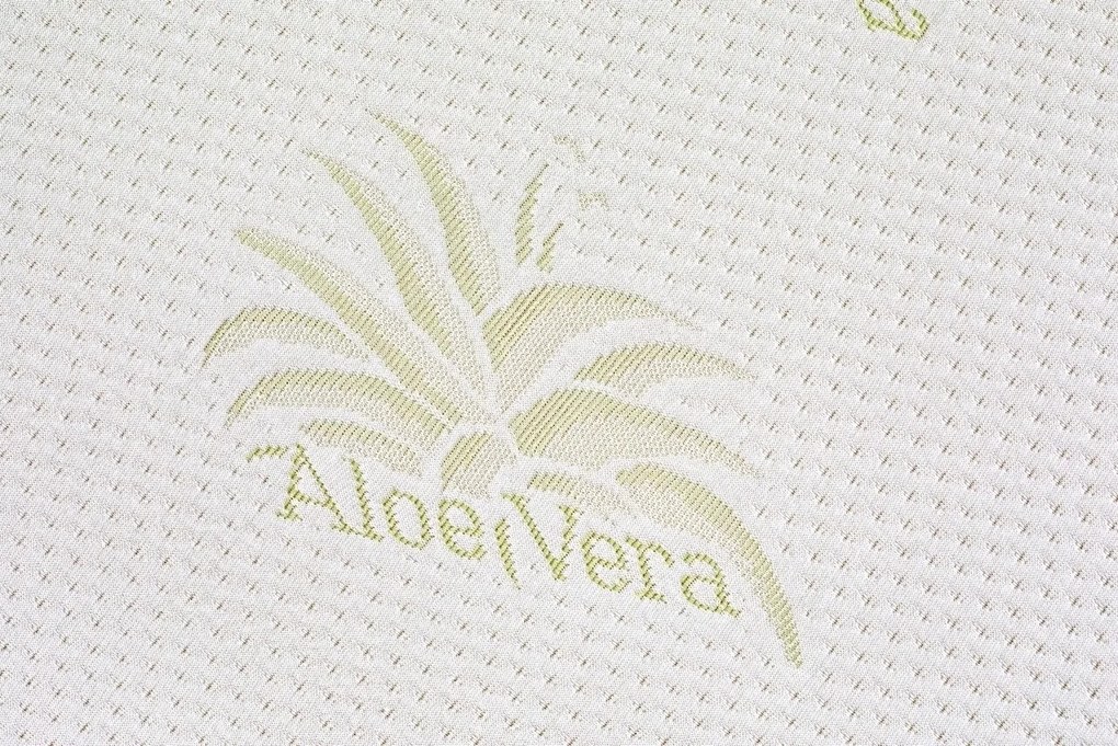 Topper saltea Aloe Vera Therapy Memory Arctic Gel 7 zone de confort, Green Future, 120x200 cm, H 5 cm