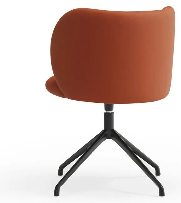 Scaun de sufragerie portocaliu tapițat Mogi – Teulat