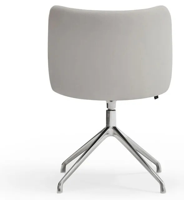 Scaun de sufragerie gri deschis tapițat Mogi – Teulat