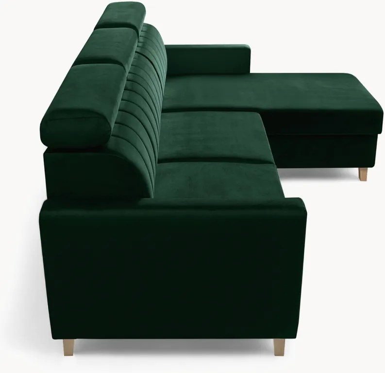 Colțar extensibil Vario universal dreapta/stânga - catifea verde Bluvel 78