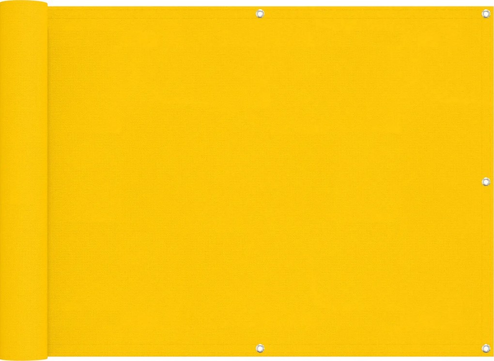 vidaXL Ecran de balcon Galben 75 x 200 cm Oxford alu acoperit cu PU