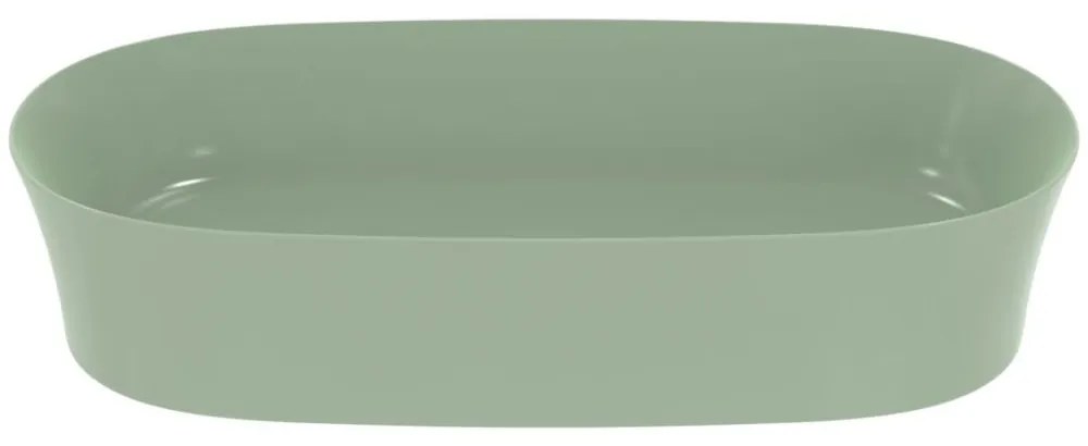 Lavoar pe blat verde lucios 60 cm, oval, fara preaplin, Ideal Standard Ipalyss Verde lucios