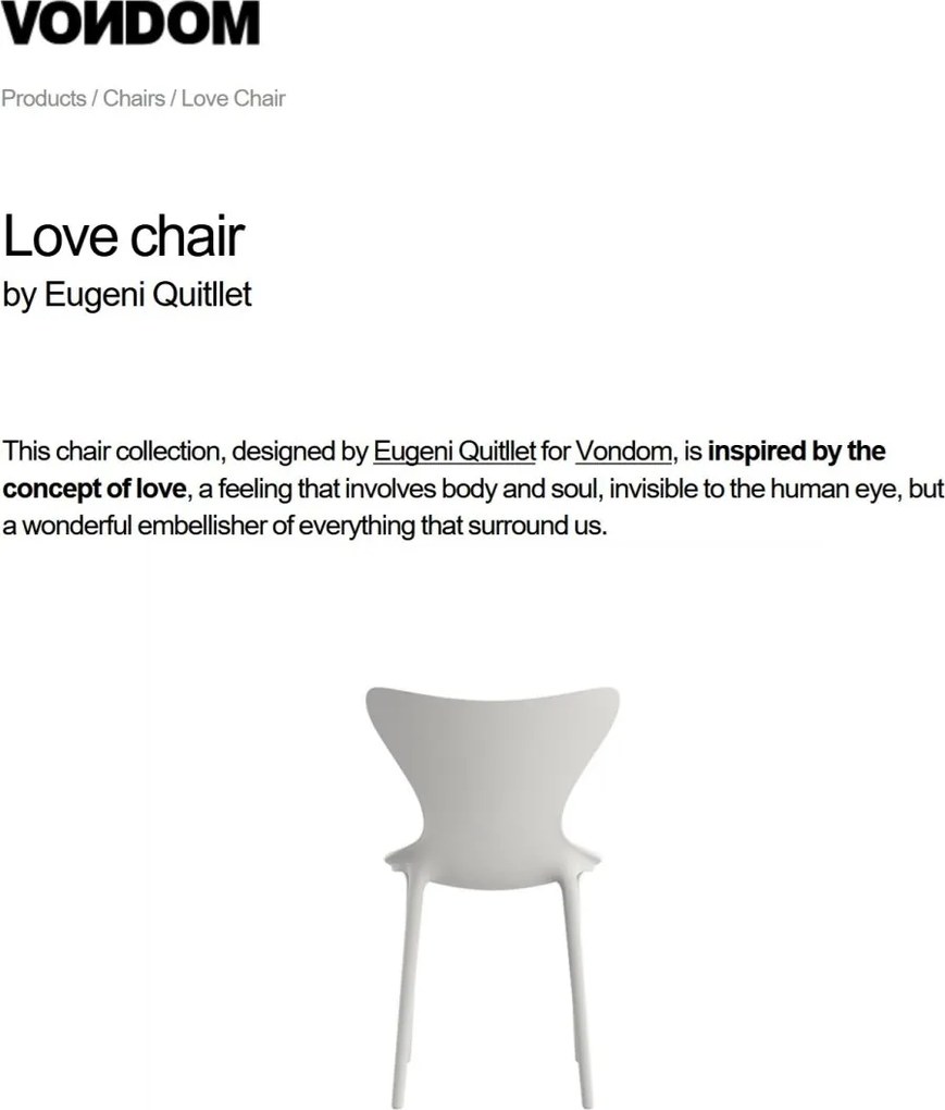 Set de 4 scaune de exterior / interior design modern premium Love 65042