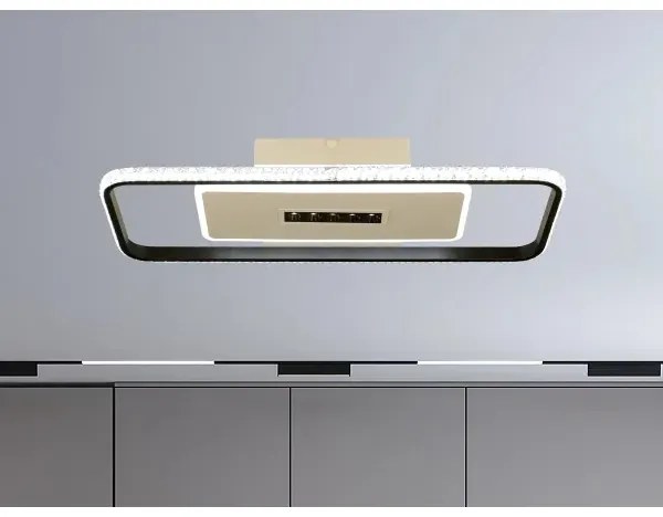 Plafonieră LED dimabilă LED/75W/230V 3000-6500K alb/negru + telecomandă