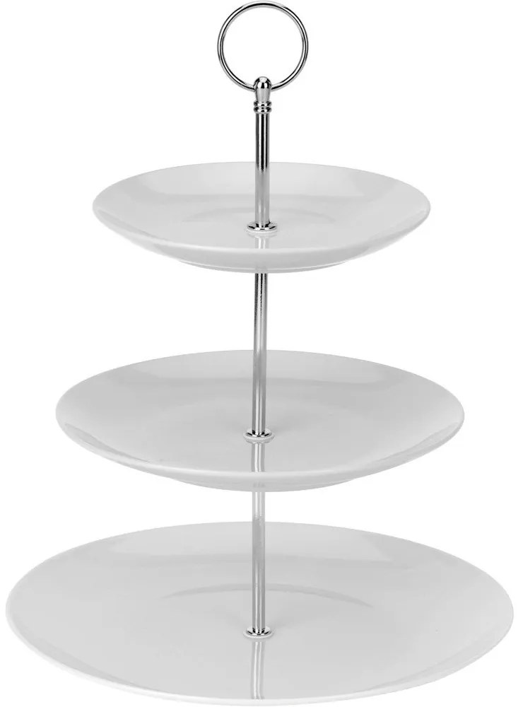 Platou rotund pentru prăjituri, torturi, fructe - 3 niveluri, ceramică