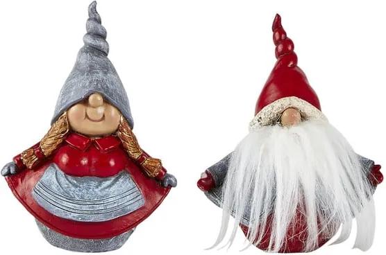 Set 2 figurine decorative de Crăciun KJ Collection Dwarfs, 12,5 cm