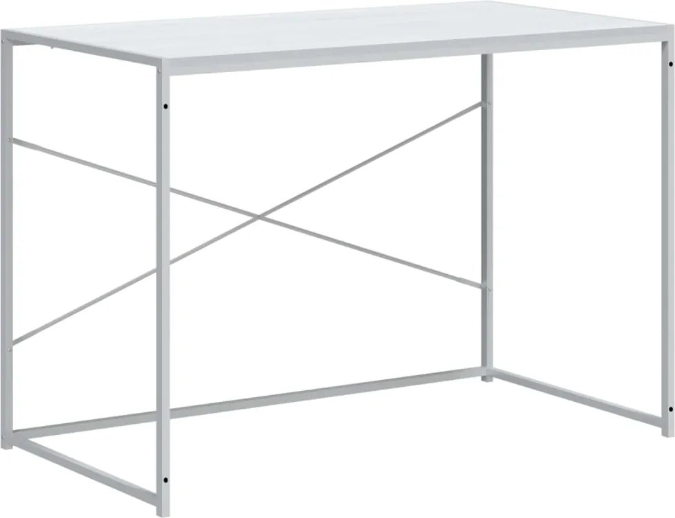 vidaXL Birou de computer, alb, 110x60x70 cm, lemn prelucrat
