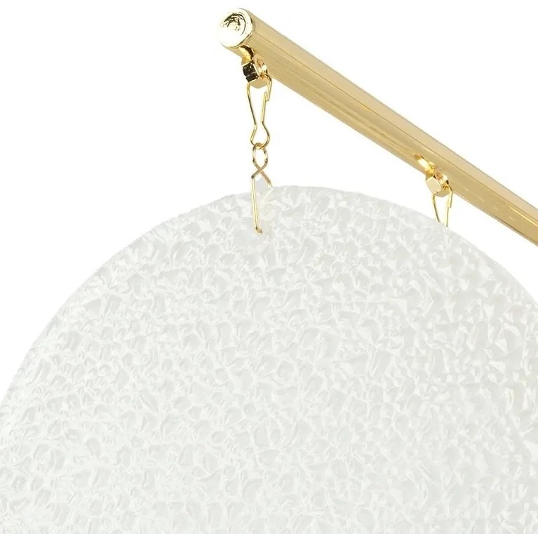 Lustra suspendata metal auriu si sticla SUONO 60