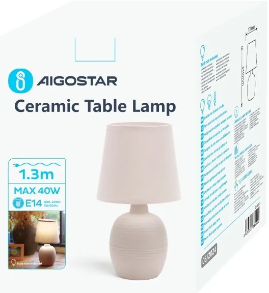 Lampă de masă Aigostar 1xE14/40W/230V