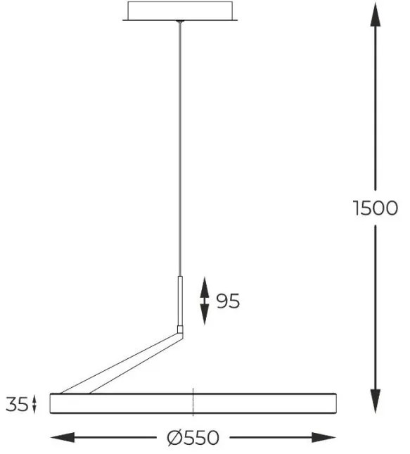 Lustra LED cu telecomanda design minimalist MALU