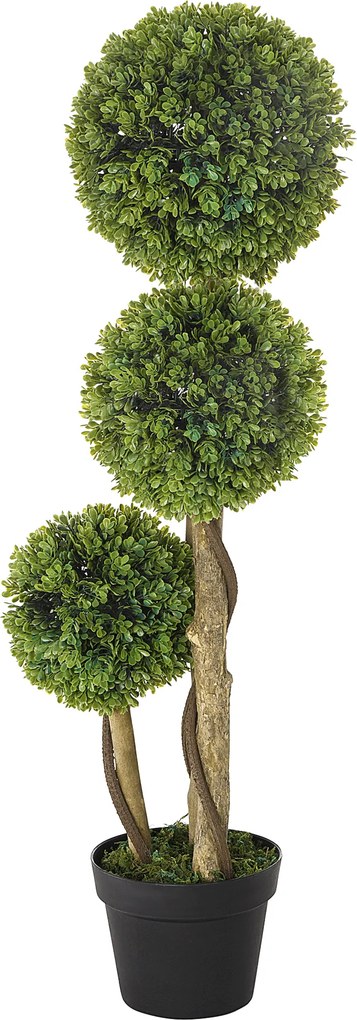 HOMCOM Plante Artificiale Decorative Buxus, Planță Sferică în Ghiveci, Plante Artificiale pentru Decor de Interior și Exterior, 90cm | Aosom Romania