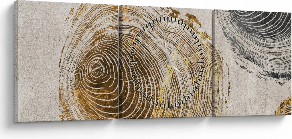 Tablou - Abstract triburi (cu ceas) (90x30 cm)