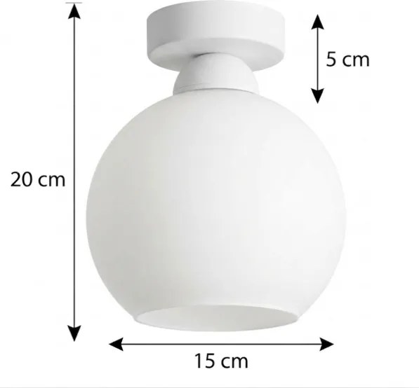 BRILAGI - LED Plafonieră RETRO GLASS 1xE27/60W/230V Ø 15 cm albă