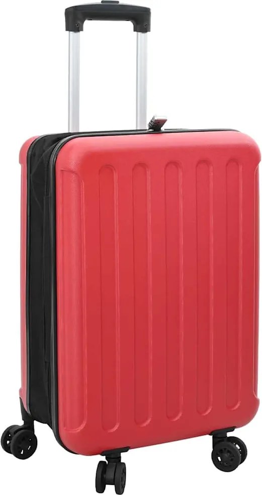 vidaXL Valiză cu blocare Roșu 43 x 27 x 66 cm Plastic ABS