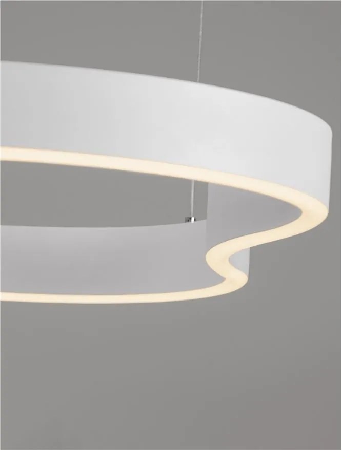 Lustra LED suspendata design modern DUSSA alb, 120x66cm