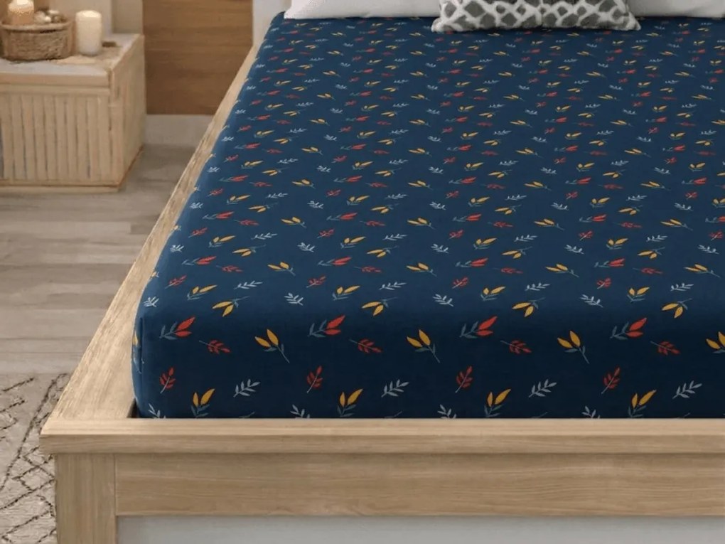 Cearsaf din microfibra LUNERIS albastru 90x200 cm