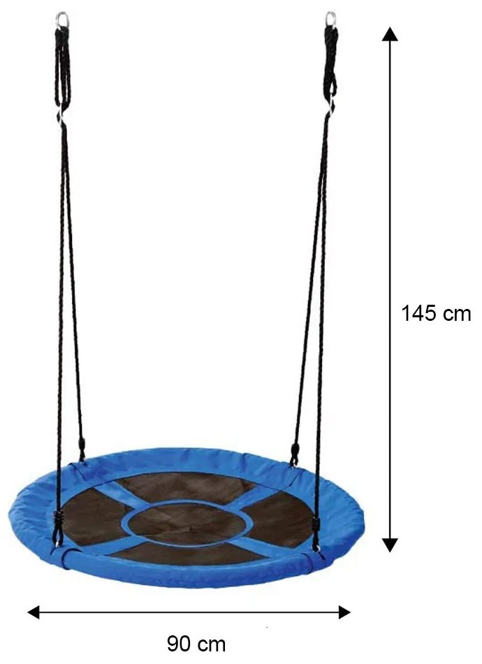 Leagan cuib-90 cm-albastru-fara cort