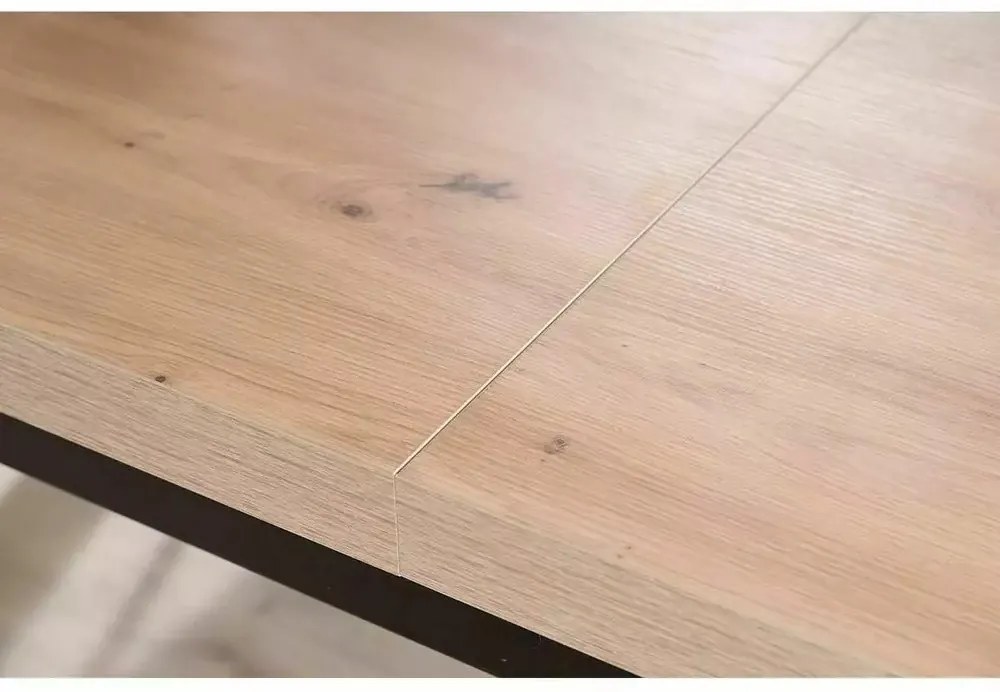 Masa extensibila Presto stejar artizan/negru L140-218 cm