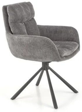 Scaun de dining HALSA, 1 buc., gri