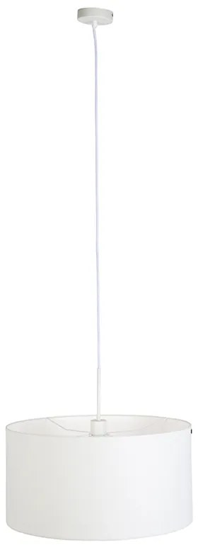 Lampă modernă cu pandantiv alb cu abajur alb 50 cm - Combi 1