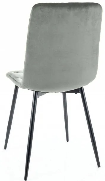 Scaun de dining din catifea olive JEROME