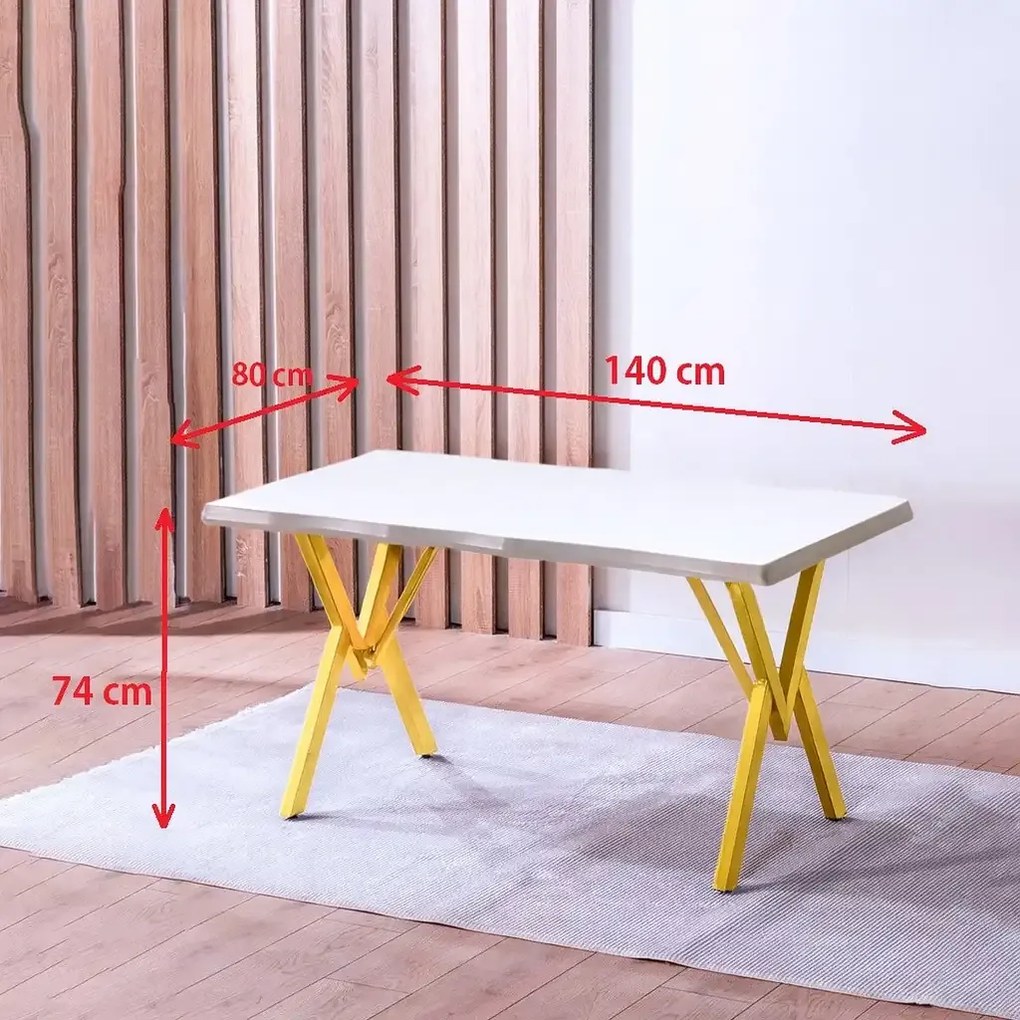 Masă de bucatarie Barton Alba din MDF