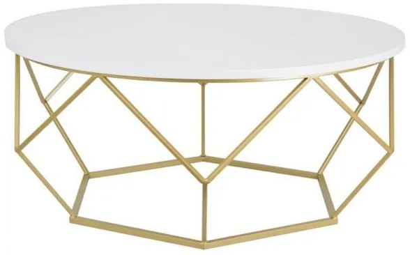 Măsuță de cafea DIAMOND 41,5x90 cm aurie/albă