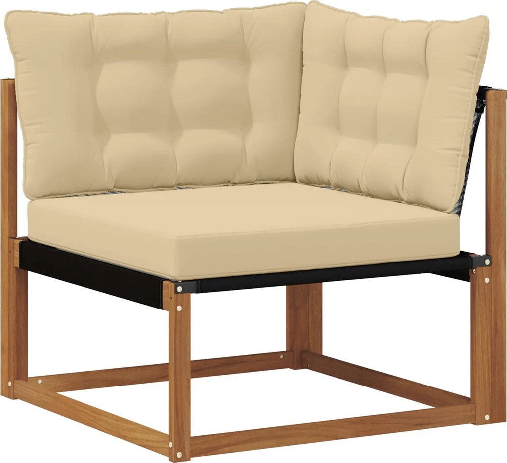 vidaXL Sofa Colțar pentru Exterior Lemn Solid de Acacia natural