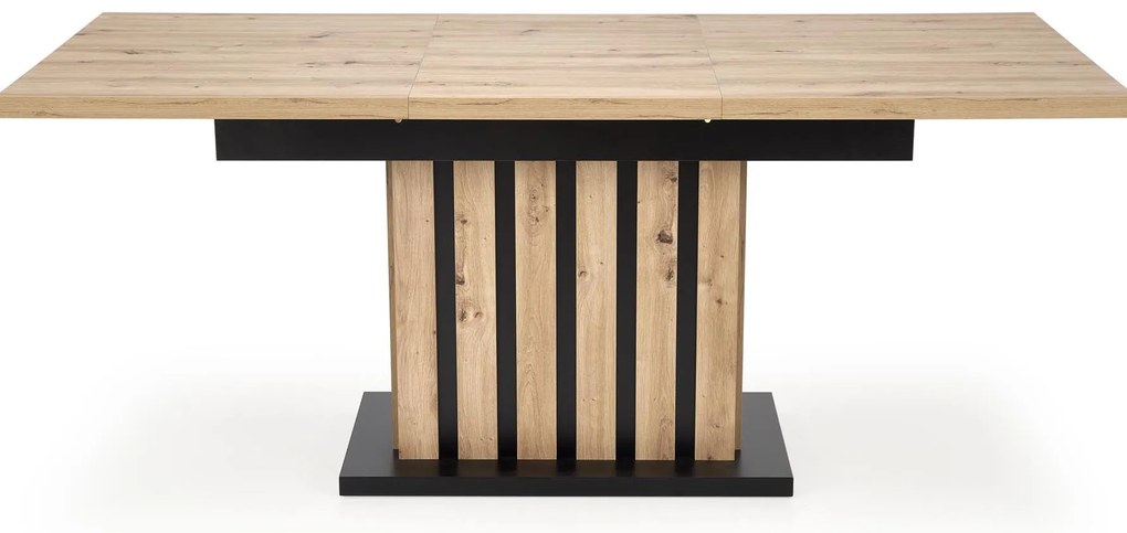 Masă de sufragerie Lalia 160 (stejar artisan + negru) (pentru 6 până la 8 persoane). 1092399