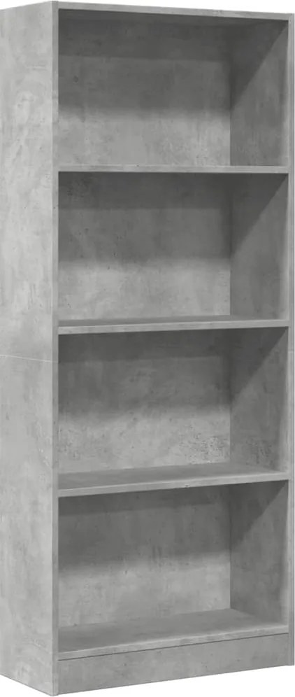vidaXL Bibliotecă, gri beton, 60x24x143 cm, lemn prelucrat