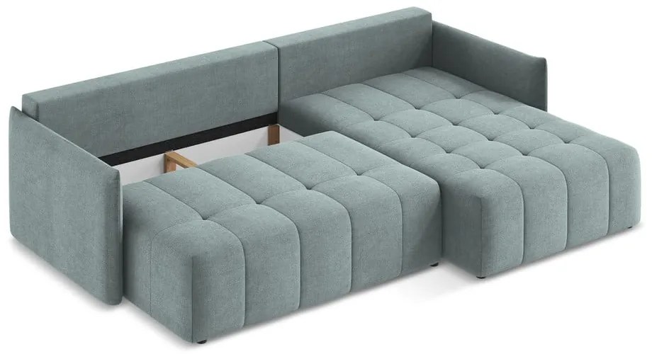 Colțar albastru extensibil/cu spațiu de depozitare (cu colț pe partea dreaptă/cu șezlong) Moku – Makamii