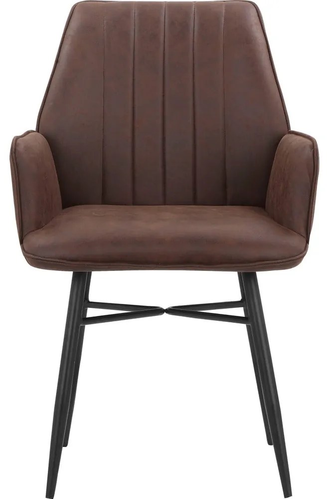 Set de scaune de sufragerie maro 2 buc. tapițat Anzo – Støraa