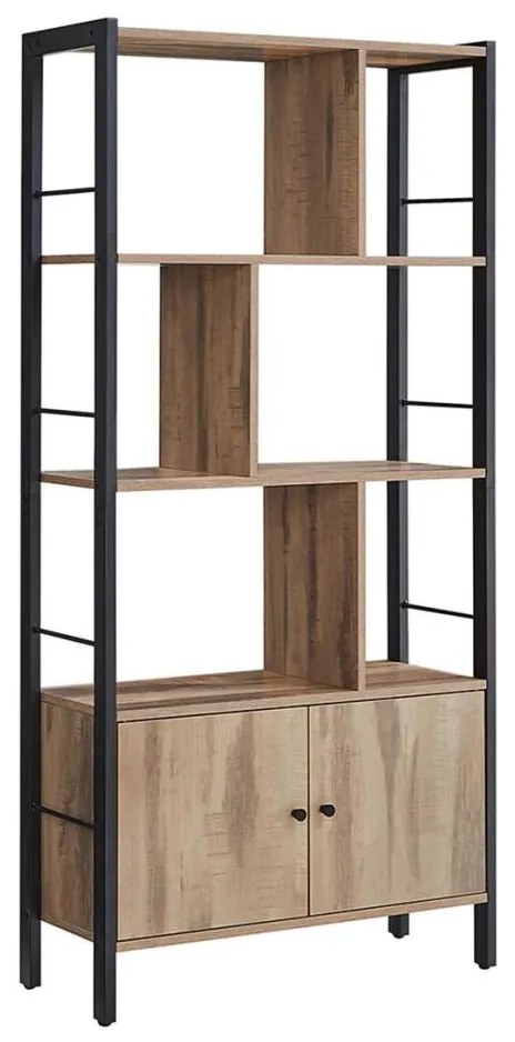 Bibliotecă NAVARO maro/negru