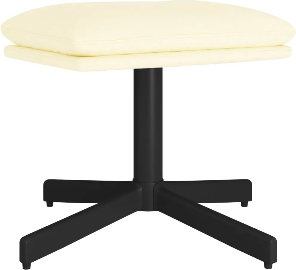 vidaXL Taburet, crem, 60x60x36 cm, piele ecologică