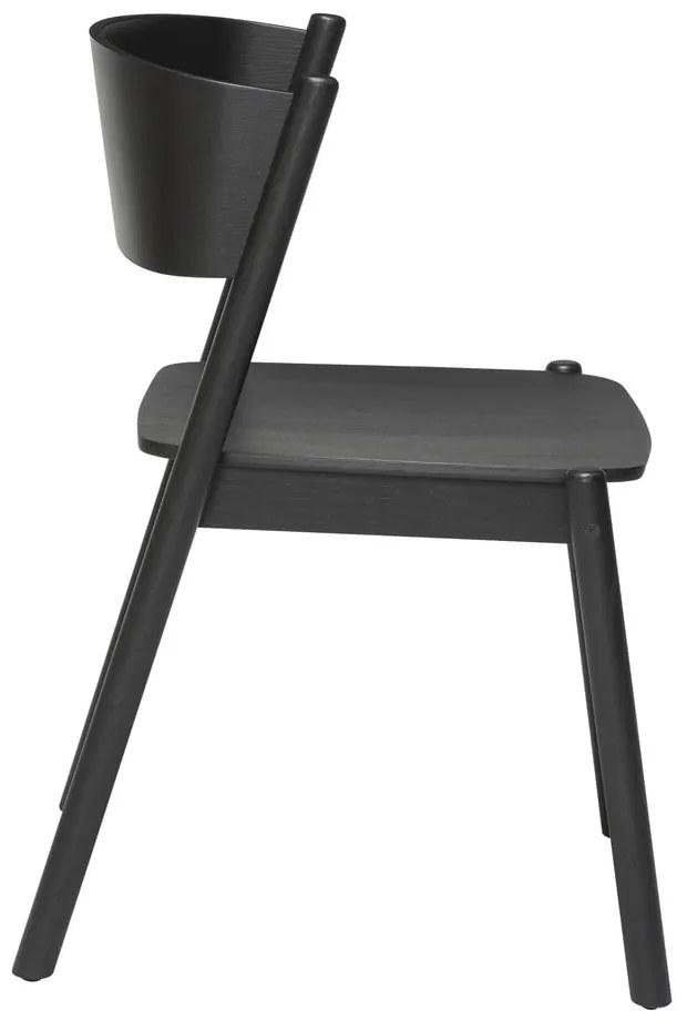 Scaun dining din stejar negru Oblique - Hübsch