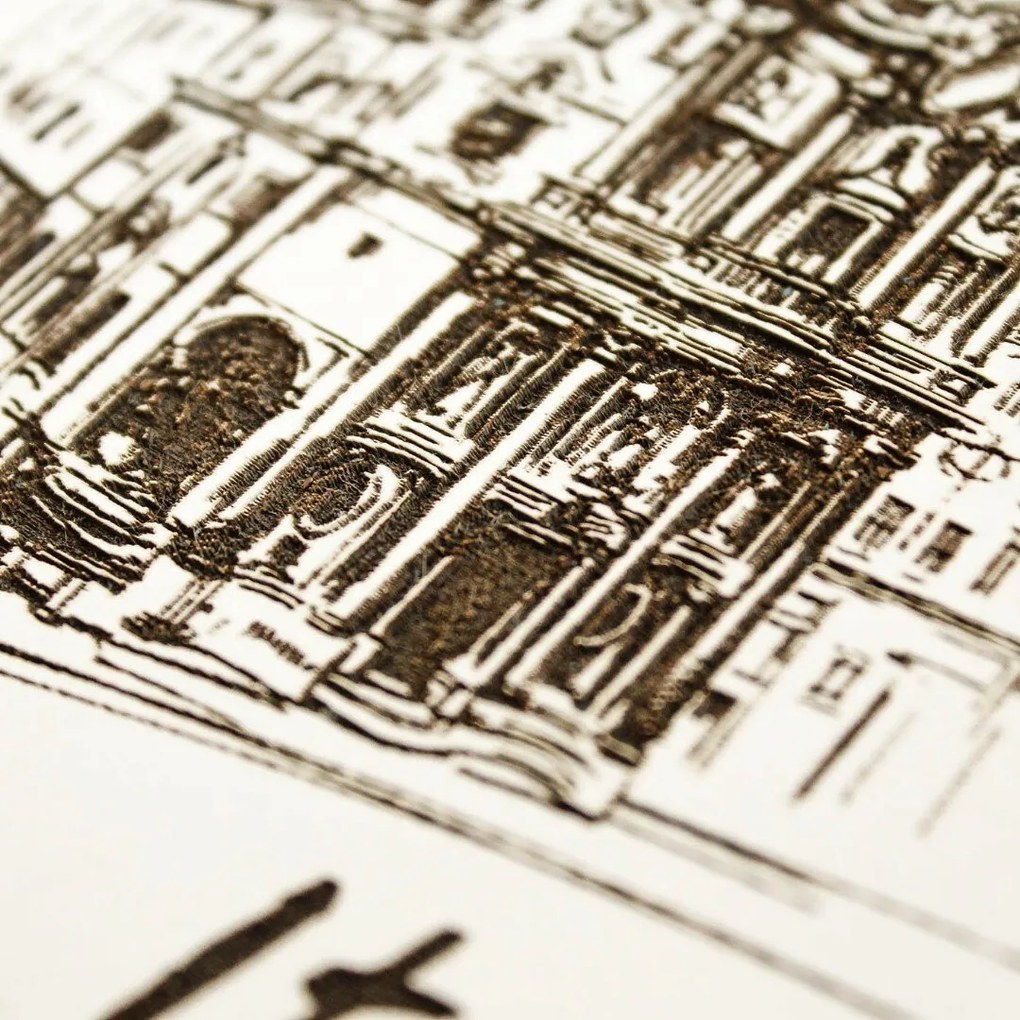 DUBLEZ | Tablou 3D gravat din lemn - Roma, Italia
