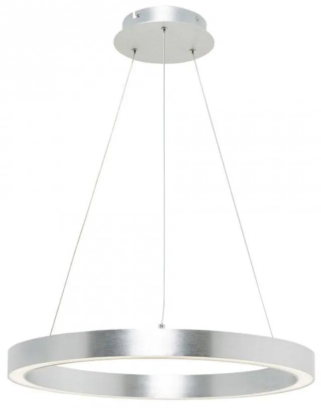 Lustra LED design modern circular CARLO argintiu, diametru 40cm